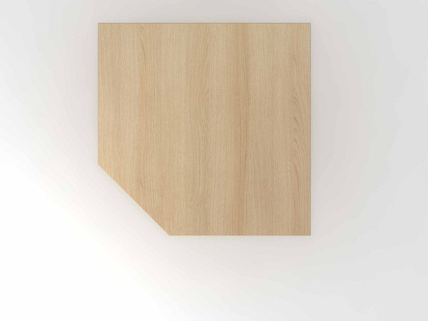 Hammerbacher verbindingsplaat trapeziumvorm/console/onderstel eiken/grafiet, vierkante vorm met afgeschuinde hoek, VXBT12/E/G