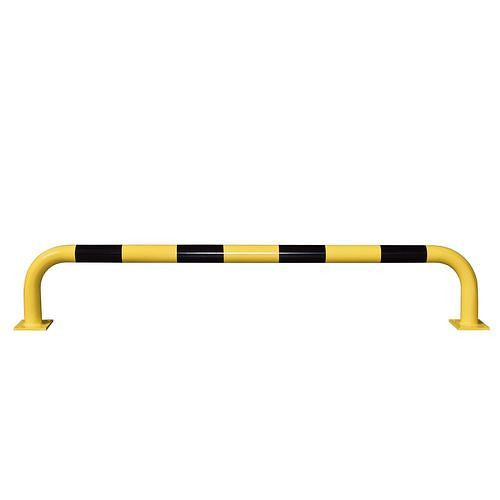 Moravia stootbeschermingsbeugel, voor pluggen, thermisch verzinkt, gecoat, geel, zwarte strepen, Ø: 76 mm, B 2000 mm, 311038