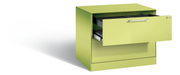 C+P hangarchiefkast Asisto, H710xB800xD600mm, kleur: Viridin groen / Viridin groen, beugelgreep, 146273-212 S10110