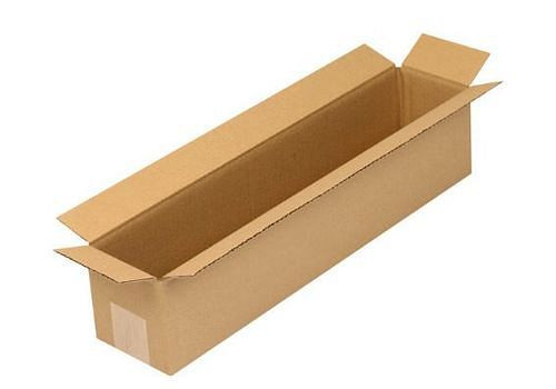 TransPak golfkartonnen vouwdoos 1-wandig, binnenmaat 500 x 100 x 100 mm, kwaliteit 1.20B, VE 25, 299295