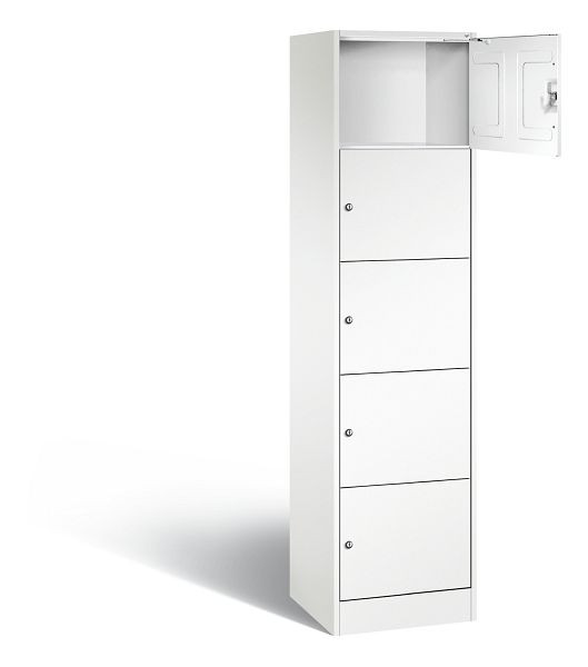 C+P lockerkast serie 8070, H1950xB460xD480mm, kleur: verkeerswit, 82700-10 S10394