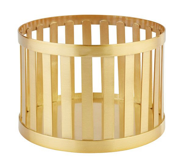 APS buffetstandaard -APS PLUS-, Ø 15 cm, hoogte: 10,5 cm, metaal, goudlook, -MANDEN-, 15334