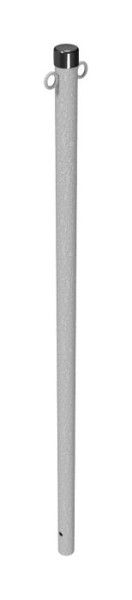 Schake afzetpaal stalen buis Ø 42 x 2,5 mm vast voor inzetting in beton, thermisch verzinkt, met 2 ogen, 4042/2