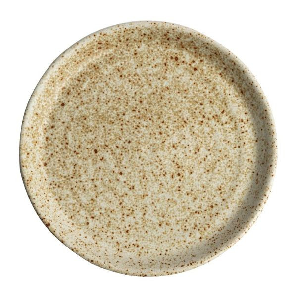 Olympia canvas rond bord met smalle rand tarwe 18cm, VE: 6 stuks, FA337