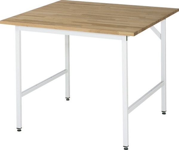 RAU Jerry serie werktafel (3030) - in hoogte verstelbaar, massief beuken blad, 1000x800-850x1000 mm, 06-500B10-10.12