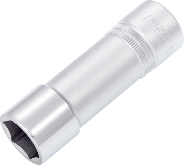Hazet dop, zeskant, hol vierkant 12,5 mm (1/2"), 19 mm, lang type met karteling, 900LG-19