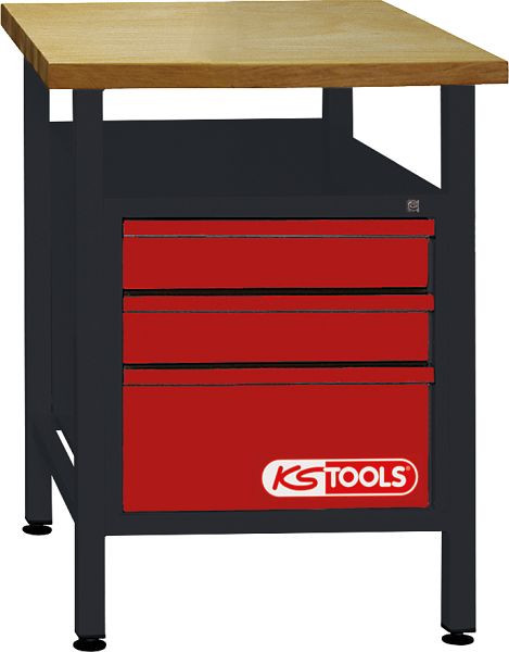 KS Tools werkbank met 3 laden, H840xB600xD600mm, 865.0010