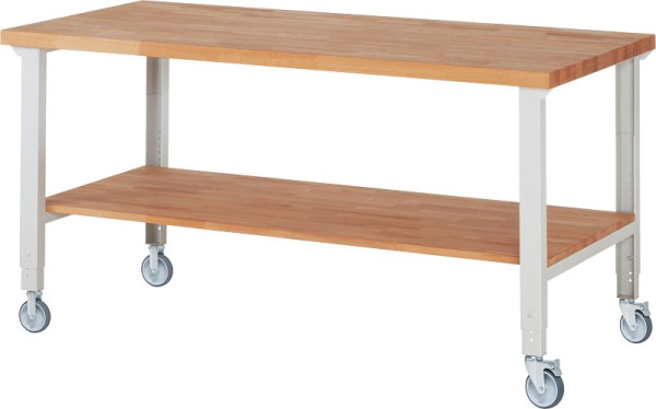 RAU Verrijdbare werkbank (in hoogte verstelbaar) 7000-7, 2000x900x950-1000mm, elk 2 bokwielen en zwenkwielen, 05-7000-7-209B4H22.12