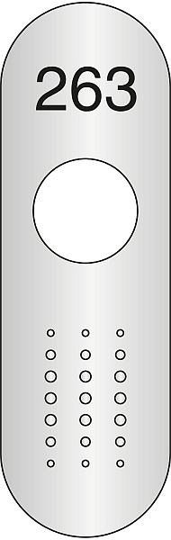 C+P ronde kunststof kentekenplaat, inclusief deurbescherming in het slotgebied, 4902-0601