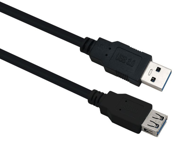 Helos verlengkabel, USB 3.0 A male/A female, 0,5m, zwart, 288349
