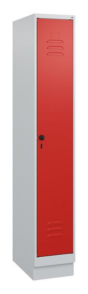 C+P Umkleidespind Classic PLUS, Sockel, 1800x300x500mm, 7035/3020, Drehriegel, 0800207-10 S10002