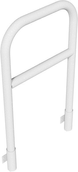 Schakedeflectorbeugel van staalbuis Ø60mm, breedte: 700mm, totale hoogte: 1200mm met dwarsbalk, thermisch verzinkt, voor wandmontage, 465_21W