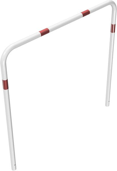 Schake buisbeugel van stalen buis Ø 48 x 2,5 mm zonder dwarsbalk voor inzetting in beton, totale breedte 1500 mm, totale hoogte 1400 mm, gecoat, 448_15B