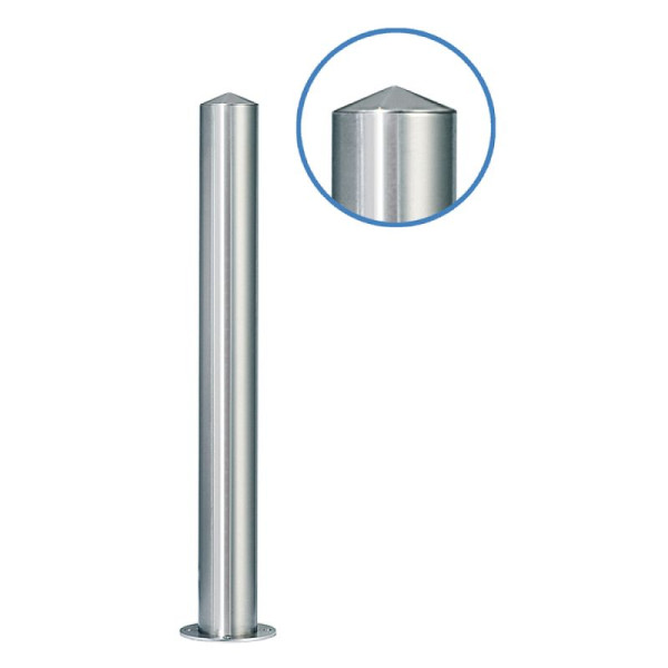 Stone HGS afzetpaal -Acero spitse kop- (V2A) Ø 102 mm van RVS, afneembaar, zonder sluiting, inclusief bodemhuls, geslepen, 13115-g