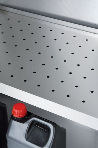 DENIOS geperforeerd inzetstuk voor chemicaliënkast Inox W-103.6 / W-104.6, 202-393