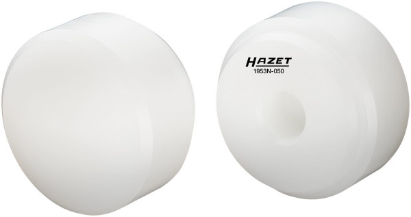 Hazet reservekop, 50 mm, reservekoppen (paar) voor plastic hamer met zacht oppervlak HAZET 1953 N-50 polyurethaan, 1953N-050
