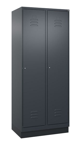 C+P luierkluis Classic PLUS, onderbouw, 2 vakken, 1950x800x500mm, 7016/7016, cilindersloten, 080020-22 S10027