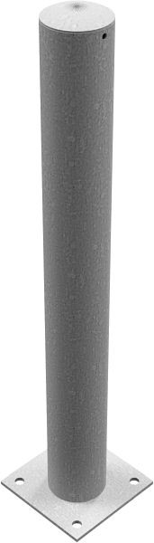 Schake afzetpaal stalen buis Ø 108 x 2,9 mm stationair, voor plugbevestiging, thermisch verzinkt, 493P