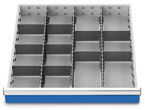 Bedrunka + Hirth lade-inzet T736 R 24-24, voor paneelhoogte 75 mm, 3 x MF 600 mm, 10 x TW 150 mm, 138BLH75