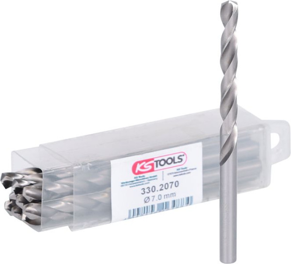 KS Tools HSS-G spiraalboor, 7 mm, 10 stuks, 330.2070
