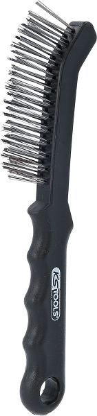 KS Tools remklauw staalborstel 2 rijen, recht, 225mm, 201.2335