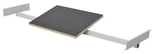 Bedrunka + Hirth voetensteun voor werklijn aanbouwtafel diepte 1000, afmetingen in mm (BxDxH): 400 x 350 x 20, 07.00.21