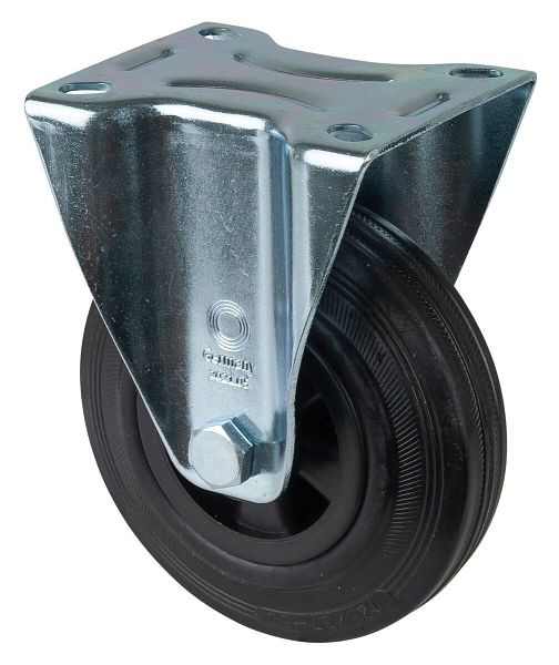 BS rollen transportrol, vaste rol, wielbreedte 37,5 mm, wiel-Ø 125 mm, draagvermogen 100 kg, kunststof, rollager, plaat, verpakking: 2 stuks, L410.B45.125