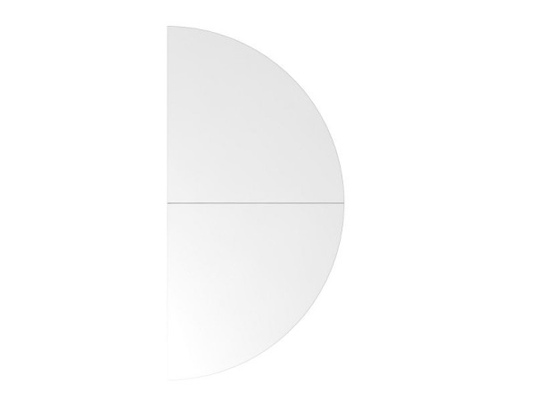 Hammerbacher aanschuiftafel 2xkwartcirkel QA160, 160 x 80 cm, blad: wit, 25 mm dik, aanschuiftafel met onderstel in grafiet, werkhoogte 68-76 cm, VQA160/W/G