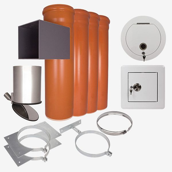 HKW wasafvoersysteem complete set 3, PVC, schachtlengte: 4,30 meter, Ø 250 mm, 22507N