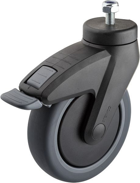 Hazet zwenkwiel, zwenkwiel Ø 125 mm compleet met rem voor werkplaatswagen HAZET Assistent 162 C, 166 C, aanhaalmoment: 15 Nm, 162C-011