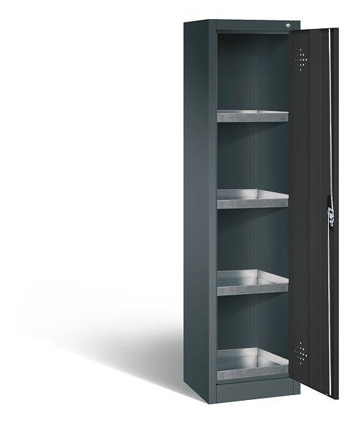 C+P klimaatkast Acurado, H1950xB502xD500mm, kleur: antracietgrijs, verzonken handgreep, 8901-315 S10170