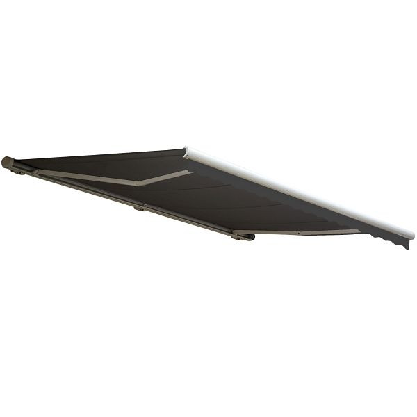 Mendler elektrische cassetteluifel T124, volledige cassette volant 5x3m, polyester antraciet, 58229+34295+35606+62481