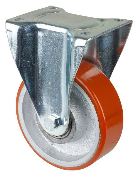 BS Rollen Zwaarlastwiel, bokwiel, wielbreedte 50 mm, wiel-Ø 150 mm, draagvermogen 600 kg, polyurethaan gegoten 95 Shore A, gegoten, kogellager, N110.C10.154
