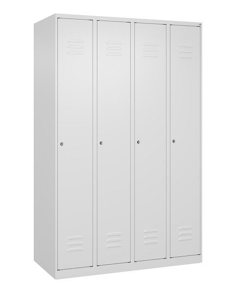 C+P luierkluis Classic PLUS met middenwand, 4 vakken, 1850x1200x500mm, 9016/9016, cilindersloten, 080000-40F S10009