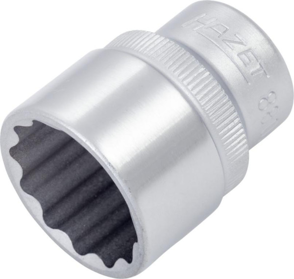 Hazet dopsleutelinzet, dubbel zeskant, hol vierkant 10 mm (3/8 inch), 19 mm, gekarteld, 880Z-19