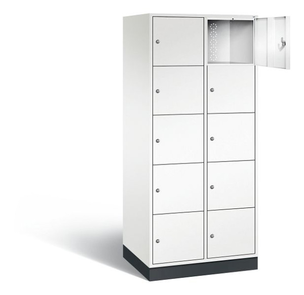 C+P XL lockerkast Intro, H1950xB820xD590mm, kleur: verkeerswit, 8570-203 S10045