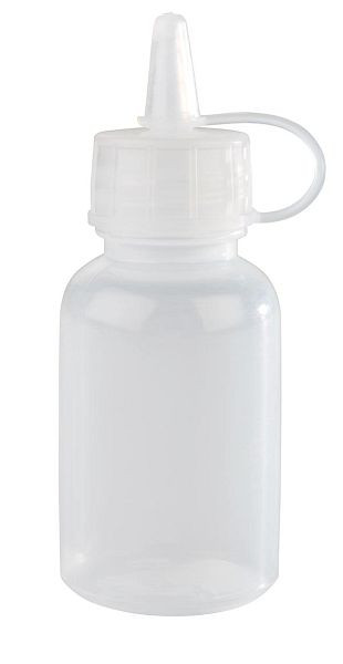 APS knijpfles -MINI-, Ø 3 cm, hoogte: 8,5 cm, 0,03 liter, polyethyleen, transparant, met schroefdeksel, dop, VE 4 stuks, 93225