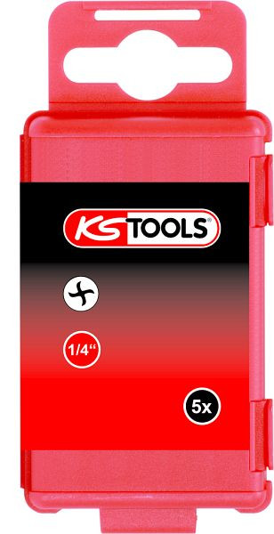 KS Tools 1/4" bit Torq-Set®, 75 mm, nr. 8, verpakking van 5, 911.7717