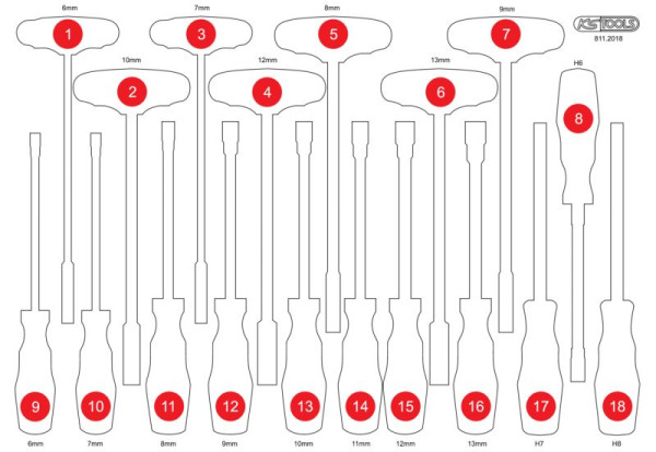 KS Tools Leeg schuiminzetstuk voor 811.2018, 811.2018-97