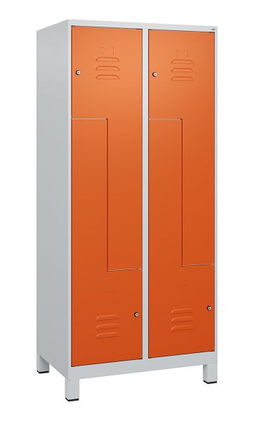 C+P Z-Spind Classic PLUS, voeten, 4 vakken, 1800x800x500mm, 7035/2004, cilindersloten, 0800137-224 S10031