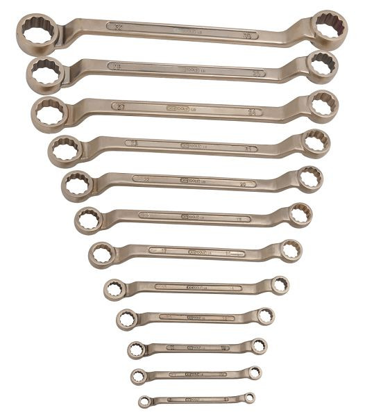 KS Tools BRONZEplus dubbele ringsleutelset, gebogen 12-delig 6-32mm, 963.7437