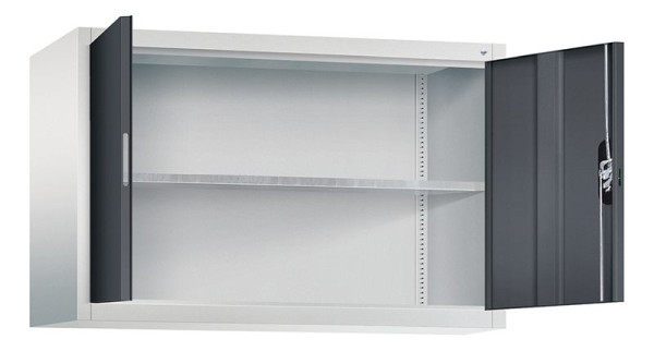 C+P bovenkast Acurado, H790xB1200xD400mm, kleur: lichtgrijs / zwartgrijs, verzonken handgreep, 9465-009 S10077