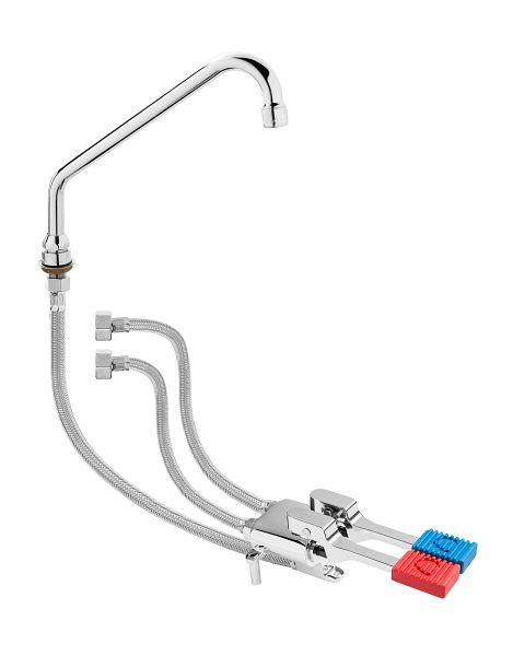 Saro kraan met voetpedaal - koud/warmwaterset model THEA, 457-1025