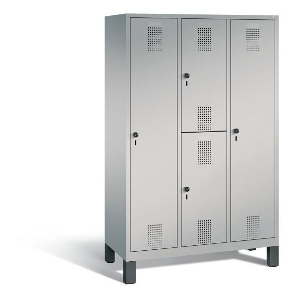 C+P cijferslot Evolo, H1850xB1200xD500mm, kleur: wit aluminium, 48610-32 S10035