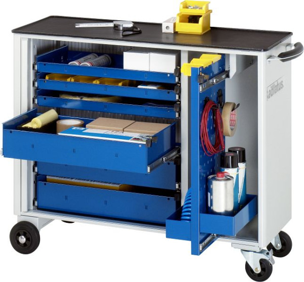 RAU gereedschapswagen serie adlatus model 10060, B1025 x D400 x H860 mm, inclusief metalen steun, 02-10060.11