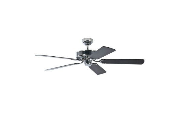 Pepeo Deckenventilator Potkuri Stahl / Schwarz 132 cm mit Zugkette, 13322010132