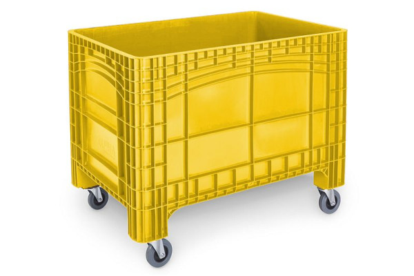 ALPHA NOAHBOX XL palletbox 1200x800x925 mm met 4 zwenkwielen Ø100mm geel, 2904-GE