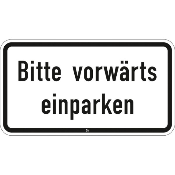 Steen HGS Gelieve vooruit te parkeren - 2831, 330x600mm /RA1/platte vorm 3mm, 2831-213