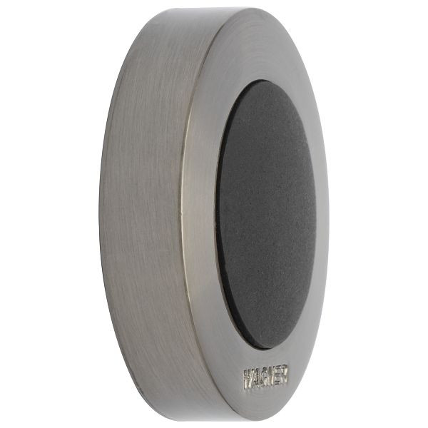 WAGNER Wandtürstopper SOG WALL Durchmesser 38mm, Höhe 10mm, Edelstahl schwarz, SB Puffer schwarz, VE: 4 Stück, 15513811