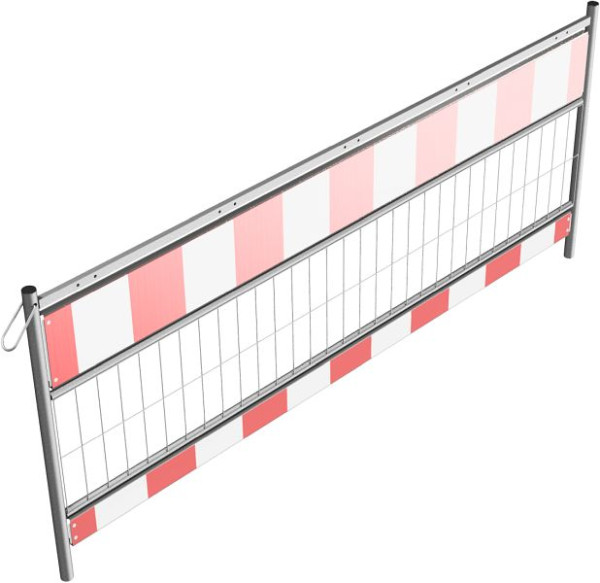 Schake-barrière hekwerk volgens TL, lengte: 2,40 m, folie type 1, rood/wit, 33324